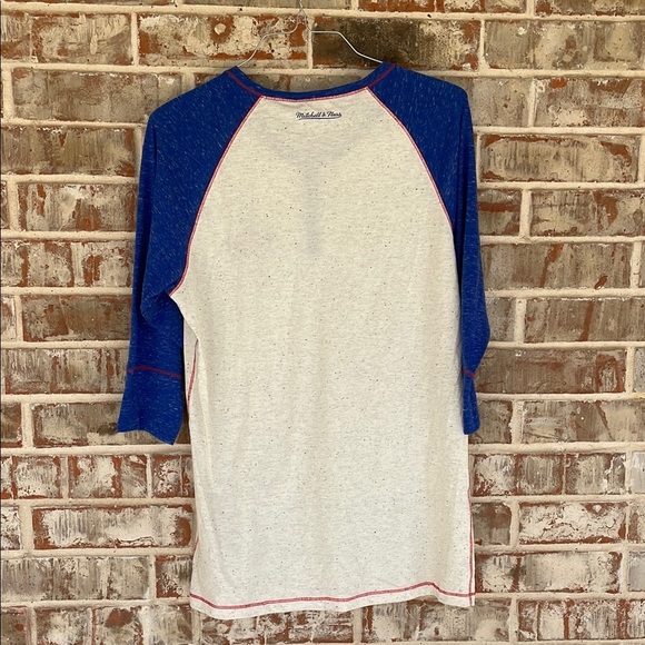 Mitchell & Ness Blue and Cream Raglan Texas Rangers Tee. (See note) - Picture 8 of 8